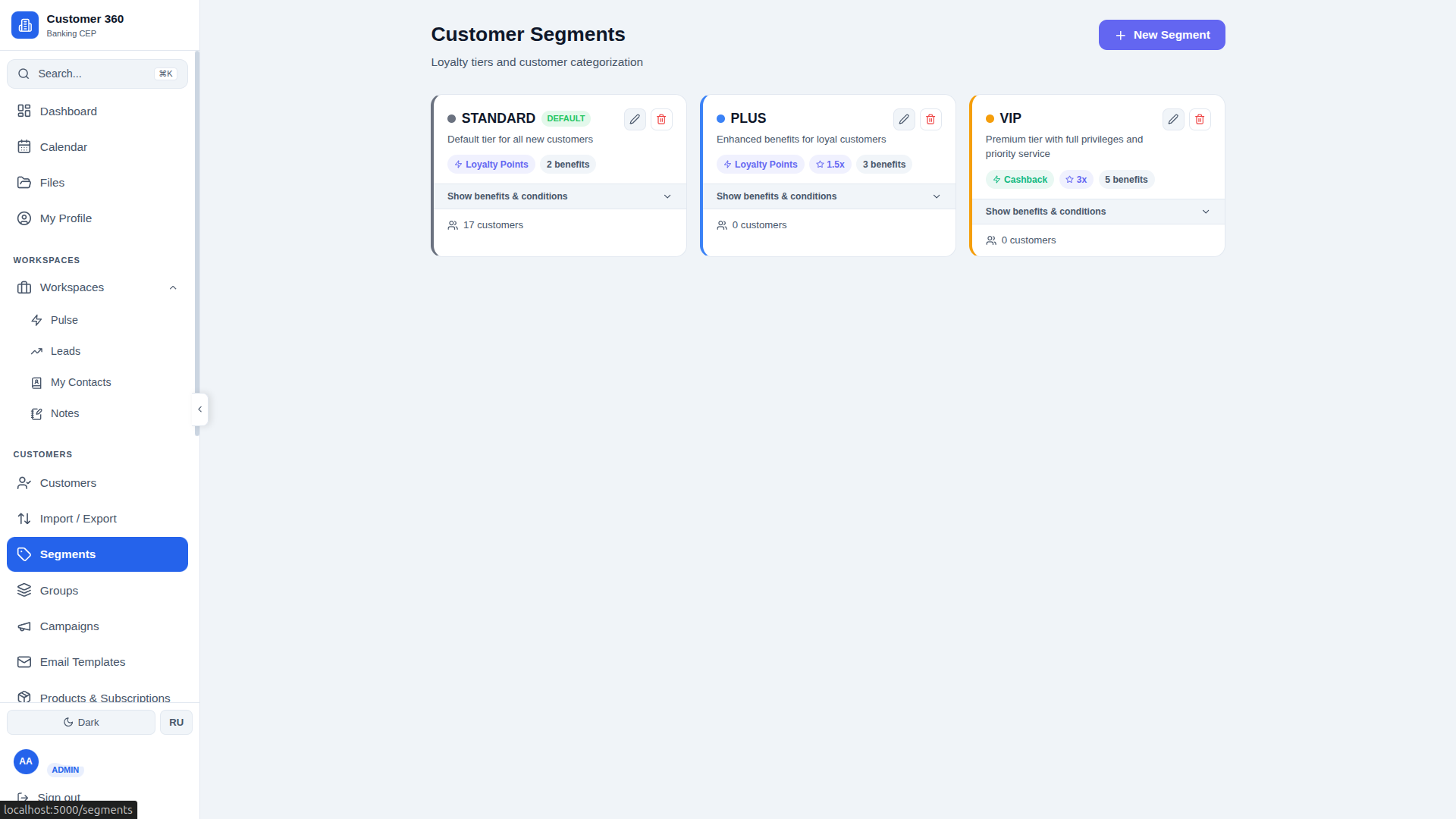 Customer 360 — Banking CEP Platform