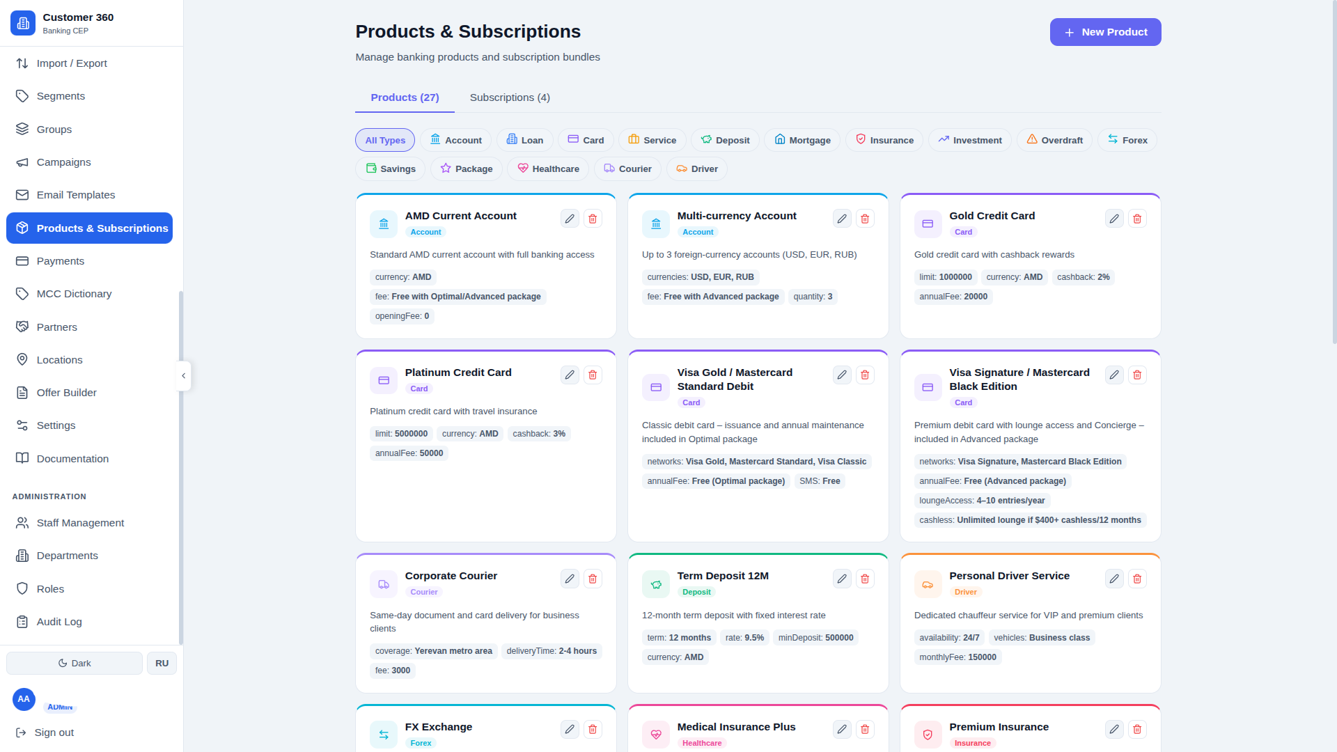 Customer 360 — Banking CEP Platform